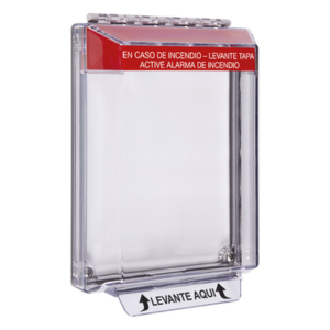 STI STI-14020FR-ES – Cubierta Protectora / Policarbonato Transparente / Bajo Perfil ADA / Notificación 105 dB / UV Estabilizado / -40 a 121°C (-40 a 250°F)