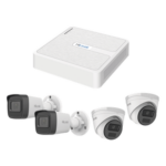 HiLook by HIKVISION KIPH2B2D/2MP – Kit de Videovigilancia IP / 2 Megapixel / NVR 8 Canales con 8 Puertos PoE+ / 4 Cámaras para Exterior / IR 20 m (65.6 ft) / Salidas VGA y HDMI
