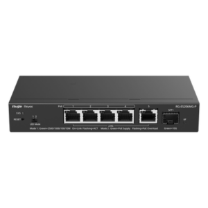 RUIJIE RG-ES206MG-P – Switch Administrable Capa 2 / 5 puertos 2.5Gb / 1 puerto SFP+ 10Gb / PoE+ 70W / 45 Gbps