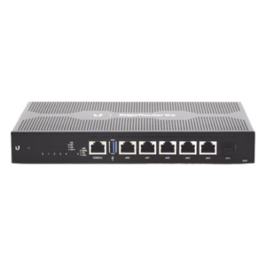UBIQUITI ER-6P – Router Edge / 6 Puertos Gigabit / 1 SFP / PoE 24V Pasivo / 6 Gbps / 4-Core 1 GHz