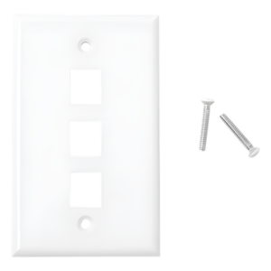 LINKEDPRO BY EPCOM LP-FP-18 – Placa de Pared / 3 Puertos Keystone / Vertical / Termoplástico UL94V-0 / 2.75'x4.52'