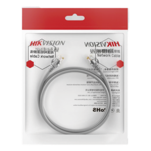 HIKVISION DS-1NP6UEC0-1000-G – Cable de Parcheo UTP / Cat. 6 / 24 AWG / 10 Metros (32.81 Pies) / Gris / PoE+ / Interior