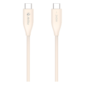EZVIZ AKPAC24SL1.5M – Cable de Carga USB-C a C / 240W / 1.5 m (4.92 ft) / GaN / Transferencia 480 Mbps / Silicona Anti-Enredos / Conectores Aluminio