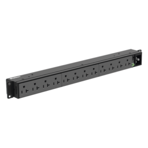 PANDUIT P12B19M – PDU Básico para Rack / 12 Contactos NEMA 5-20R / Entrada NEMA 5-20P / 20A / 120 Vca / Montaje Horizontal 1UR / 19 in