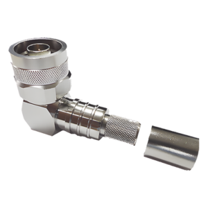 Times Microwave EZ-400-NMH-RA-X – Conector Coaxial N Macho / Ángulo Recto / Plegable Hex. / Pin Cautivo / 50 Ohm / RG8-LMR400-CNT400
