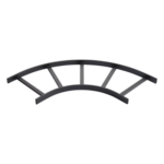 HOFFMAN L90HB12BLK – Accesorio de Escalerilla / Curva Horizontal 90° / 12 in de Ancho / Acero Calibre 16 / Acabado Negro RAL 9005