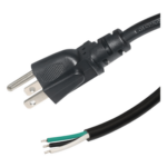 EPCOM POWERLINE ACCORDP1.8M – Cable de Alimentación AC / 120-240 Vca / 1.8 m (5.91 ft) / 3 Fases / 18 AWG / Clavija Tipo B / Puntas Libres