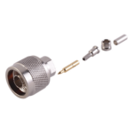 RF INDUSTRIES,LTD RFN-1005-B-03 – Conector Coaxial N Macho / Anillo Plegable / RG-174/U, Belden 8216 / Bronce Niquelado / Contacto Oro