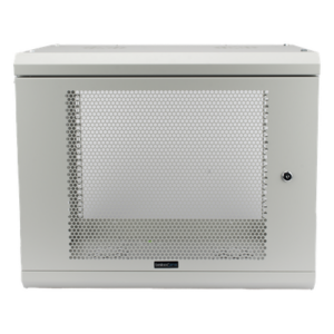 LINKEDPRO SR1909LH3PW – Gabinete de Pared / 9U / Profundidad 455 mm / Puerta Perforada / Carga 80 kg / Acero Reforzado / Color Blanco