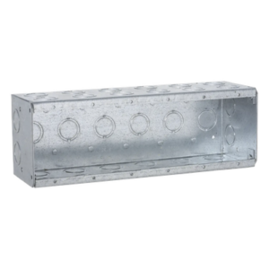 RACO HUB-965 – Caja Multigang / 6 Gangs / 3.5 in (8.89 cm) Profundidad / 34 Entradas 1/2-3/4 in (1.27-1.91 cm) / Acero Soldado / 134 in³ Capacidad