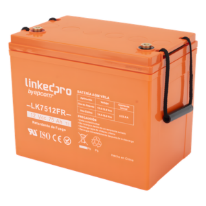 LINKEDPRO BY EPCOM LK7512FR – Batería de Respaldo AGM-VRLA / 12 V / 75 Ah / Retardante a la Flama UL94-V0 / Vida Útil 5 Años / Terminales T3