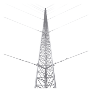 SYSCOM TOWERS KTZ-45G-057 – Torre Arriostrada de Piso / 57 m (187 ft) de Altura / 19 Tramos / Carga Axial 500 kg / Resistencia Viento 200 km/h / Galvanizado en Caliente