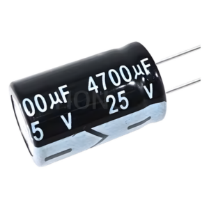 SYSCOM PARTS 4700M0025V – Capacitor Electrolítico / 4700 µF / 25 V / Filtrado y Almacenamiento / Tamaño Compacto