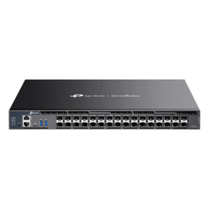 TP-LINK SX6632YF – Switch Gestionado L3+ / 26 Puertos SFP+ 10G / 6 Puertos SFP28 10G/5G / 820 Gbps Capacidad Conmutación / Apilamiento 4 Unidades / Redundancia PSU