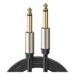 UGREEN 40815 – Cable de Audio Mono / 6.35 mm (1/4") Macho a Macho / 10 m (32.8 ft) / Núcleo de Cobre / Triple Blindaje / Nylon Trenzado