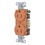 HUBBELL HUB-IG-5252 – Contacto Dúplex / 15A 125V / 2 Polos 3 Hilos / NEMA 5-15R / Grado Comercial / Nylon / -40°C a 75°C