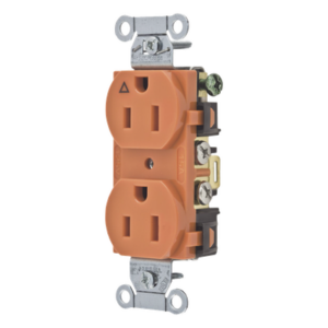 HUBBELL HUB-IG-5252 – Contacto Dúplex / 15A 125V / 2 Polos 3 Hilos / NEMA 5-15R / Grado Comercial / Nylon / -40°C a 75°C