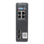RUIJIE RG-NIS2100-4GT2SFP-HP – Switch Industrial PoE+ / 4 Puertos Gigabit / 1 PoE++ 60W + 3 PoE+ 30W / 2 SFP Uplink / 12 Gbps / -40°C a 75°C / Protección 6 kV
