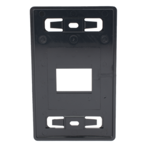 SIEMON MX-FP-S-02-01 – Placa de Pared Modular / 2 Salidas / Compatible Z-MAX Blindados / Montaje Frontal-Trasero / Color Negro