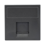 SIMON SM-1-KEY-N – Módulo de Placa Plana / 1 Espacio Jack Keystone / Guardapolvo Integrado / 45 × 45 mm / 8.5 mm Profundidad / Compatible Cajas Teleblock y Ofiblock
