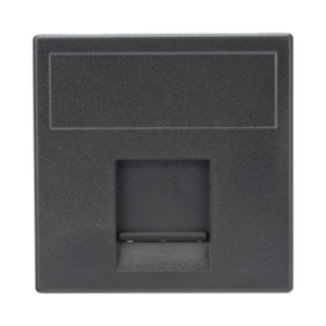 SIMON SM-1-KEY-N – Módulo de Placa Plana / 1 Espacio Jack Keystone / Guardapolvo Integrado / 45 × 45 mm / 8.5 mm Profundidad / Compatible Cajas Teleblock y Ofiblock