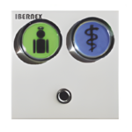 IBERNEX NX0591/GB – Módulo de 2 Botones Iluminados / RS485 / Lector RFID 125KHz / Empotrado 44x44x46mm / 12V