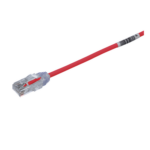 PANDUIT UTP28SP0.5MRD – Cable de Parcheo UTP / Cat6 / 28AWG Diámetro Reducido / 0.5 m (1.64 ft) / RJ45 / Rojo