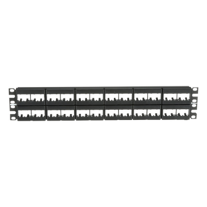 PANDUIT CPP48WBLY – Panel de Parcheo Modular / 48 Puertos / 2 UR / 19in / Plano / Sin Blindaje / Mini-Com