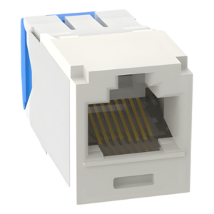 PANDUIT CJE6X88TGIW – Conector Jack RJ45 / Cat 6A / Mini-Com TG / Sin Blindaje / Gel Anti-Corrosión / 22-26 AWG / Color Blanco Mate