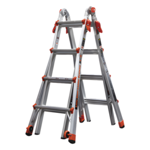 Little Giant Ladder Systems VELOCITY-M17-IA – Escalera Multi-Posiciones / 17' (5.18 m) / Aluminio Espacial / 136 kg / Superficies Inclinadas
