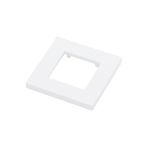 IBERNEX NX0068/EU – Embellecedor para Caja Europea / 84x84x8 mm / ABS Antimicrobiano / Blanco con Efecto de Contraste / Instalación sin Herramientas