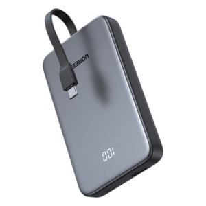 UGREEN 75161B – Power Bank / 10000 mAh / 37 Wh / Salida USB-C PD 20W / Salida USB-A SCP 22.5W / Cable USB-C Integrado / Indicador Digital LED