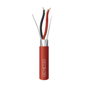 GENESIS 4408-1004 – Cable de Alarma y Audio / 2x14 AWG / Riser FPLR / Blindado / 305 m (1000 ft) / Rojo / -20°C a 75°C