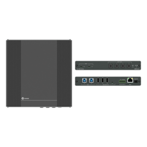 KRAMER SWT3-41-U – Switcher USB 3.2 | 2 Hosts USB-C con PD 3.0 | 2 Hosts USB-B | 4 Puertos USB Periféricos | Conmutación Automática | Control IP y RS-232 | PoE | Alimentación 20V DC 80W | MegaTOOLS™ Fan-less