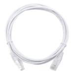 LINKEDPRO BY EPCOM LP-UT6-300-WH28 – Cable de Parcheo Slim UTP Cat6 / 3 m (9.84 pies) / 28 AWG / Blanco / Sin Blindaje / 1 Gbps+