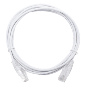 LINKEDPRO BY EPCOM LP-UT6-300-WH28 – Cable de Parcheo Slim UTP Cat6 / 3 m (9.84 pies) / 28 AWG / Blanco / Sin Blindaje / 1 Gbps+