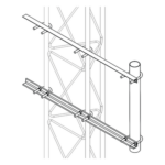 SYSCOM TOWERS S-BRA-LI-30G – Brazo Lateral para Torre / Acero ASTM A-36 / Galvanizado en Caliente / Tubo Ø 2' Cal. 18 / Altura 50 cm (19.7 in) / Separación 20 cm (7.9 in) / Compatible STZ30G