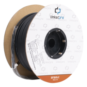 LINKEDPRO BY EPCOM EF-100-LC – Carrete de Fibra Óptica / Monomodo 9/125 / LC-LC Dúplex / 100 m (328.08 ft) / Kevlar / Subterráneo