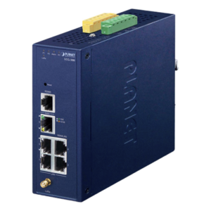 PLANET LCG-300 – Gateway Industrial LoRaWAN / 5 Puertos 10/100/1000T / Banda 902-928 MHz / 2 E/S Digitales / IP30 / -40 a 75 °C