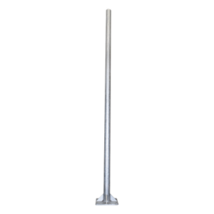 SYSCOM TOWERS MSC-30A-3 – Poste de Acero Galvanizado / 3 m (9.84 ft) / Tubo 3' Cédula 30 / Carga 20 kg / Base 30x30 cm
