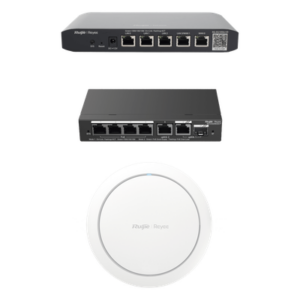 RUIJIE RG-DEMO-CCTV-W6 – Kit Demo de Red / WiFi 6 / PoE / 600 Mbps / 100 Usuarios / Balanceo Dual WAN
