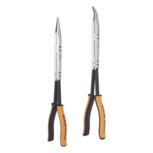 KLEIN TOOLS 71402 – Juego de Pinzas de Punta Doblada y Aguja / 33 cm (13'') / Alcance Extendido / Acero Aleado Cementado