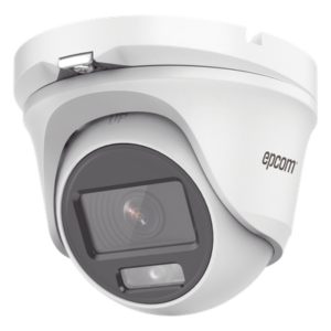 EPCOM PROFESSIONAL E8-TURBO-C/A – Cámara Turret TURBOHD / 2 Megapixel 1080p / Color 24/7 / Luz Blanca 20 m (65.6 ft) / Ángulo 105° / Audio Integrado / IP66 / 4 Tecnologías Seleccionables
