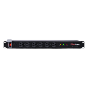 CYBERPOWER CPS1215RMS – PDU Básico / 12 Tomas NEMA 5-15R / 1UR / 15A / 120Vca / 1800J Supresión / Cable 4.5m (14.8ft)