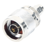 RF INDUSTRIES,LTD RP-3453 – Adaptador RF en Línea / SMA Macho Inverso a N Macho / Cuerpo Bronce Niquelado / Contacto Oro / Aislante Teflón