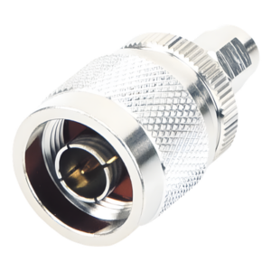 RF INDUSTRIES,LTD RP-3453 – Adaptador RF en Línea / SMA Macho Inverso a N Macho / Cuerpo Bronce Niquelado / Contacto Oro / Aislante Teflón