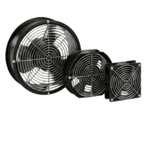 HOFFMAN A6AXFNPG – Ventilador Axial Compacto / 6 Pulgadas (152 mm) / 115VAC / 240 CFM / 407 m³/h / 70°C Máx / Acero Negro / 50,000 Horas