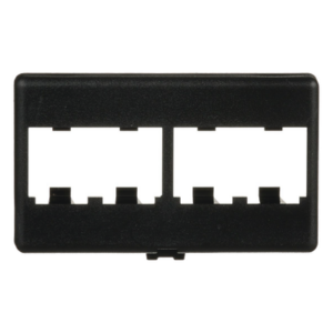 PANDUIT CFFP4BL – Placa de Mobiliario Modular / 4 Puertos Mini-Com / ABS / 2.9 x 1.77 x 0.88 in / Negro