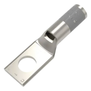 HUBBELL BURNDY HUB-YA4CL4 – Zapata Terminal de Compresión BURNDY Cañón Corto para Tornillo de 3/8" y Calibre 4 AWG.