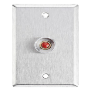 ALARM CONTROLS-ASSA ABLOY RP26 – Botón de Pánico / Placa Acero Inoxidable / Contacto N.O. / 0.75A @ 125VCA / Diseño Compacto